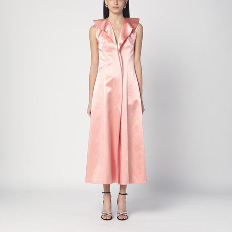 PHILOSOPHY DI LORENZO SERAFINI Elegant Midi Dress with Ruffles