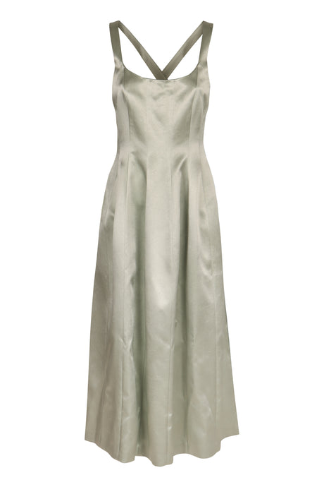 PHILOSOPHY DI LORENZO SERAFINI MIDI DRESS WITH CROSSED STRAPS