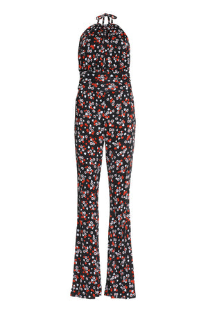 MOSCHINO COUTURE Black All Over Print Halterneck Jumpsuit for Women - SS23 Collection