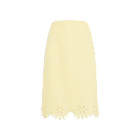 BOTTEGA VENETA Embroidered Grainy Midi Skirt