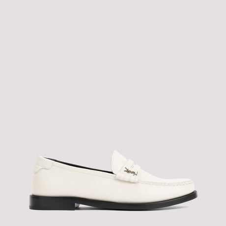 SAINT LAURENT Leather Loafers with 2cm Heel Height for Men