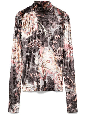 ETRO Crushed Velvet Mini Top