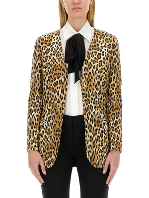 MOSCHINO COUTURE Animal Pattern Outerwear Jacket - Size 40