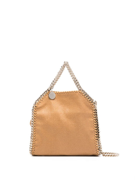 STELLA MCCARTNEY Light Gold Mini Chain Tote Handbag - SS25