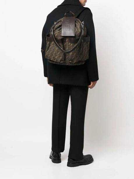 FENDI Large Jacquard Fabric Backpack