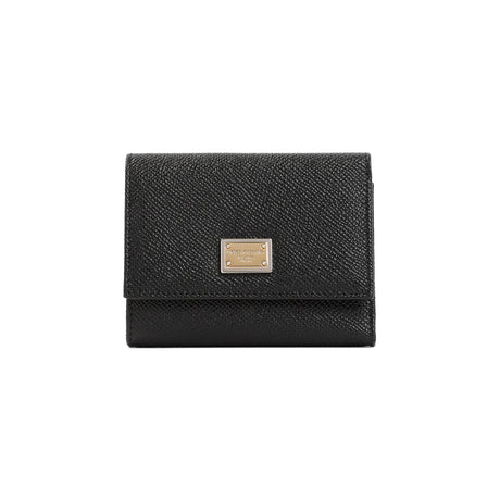 DOLCE & GABBANA Mini Leather French Flap Wallet