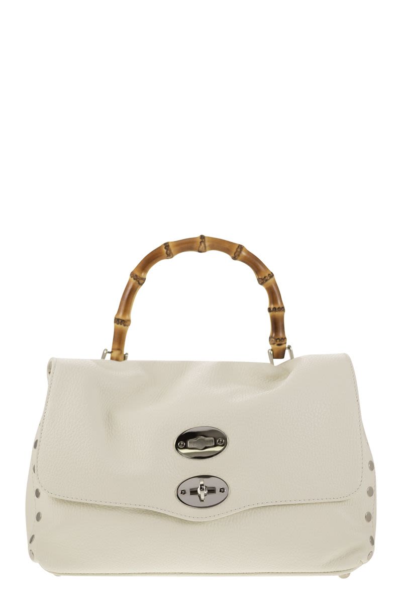 Classy White Bamboo Handle Handbag for Women