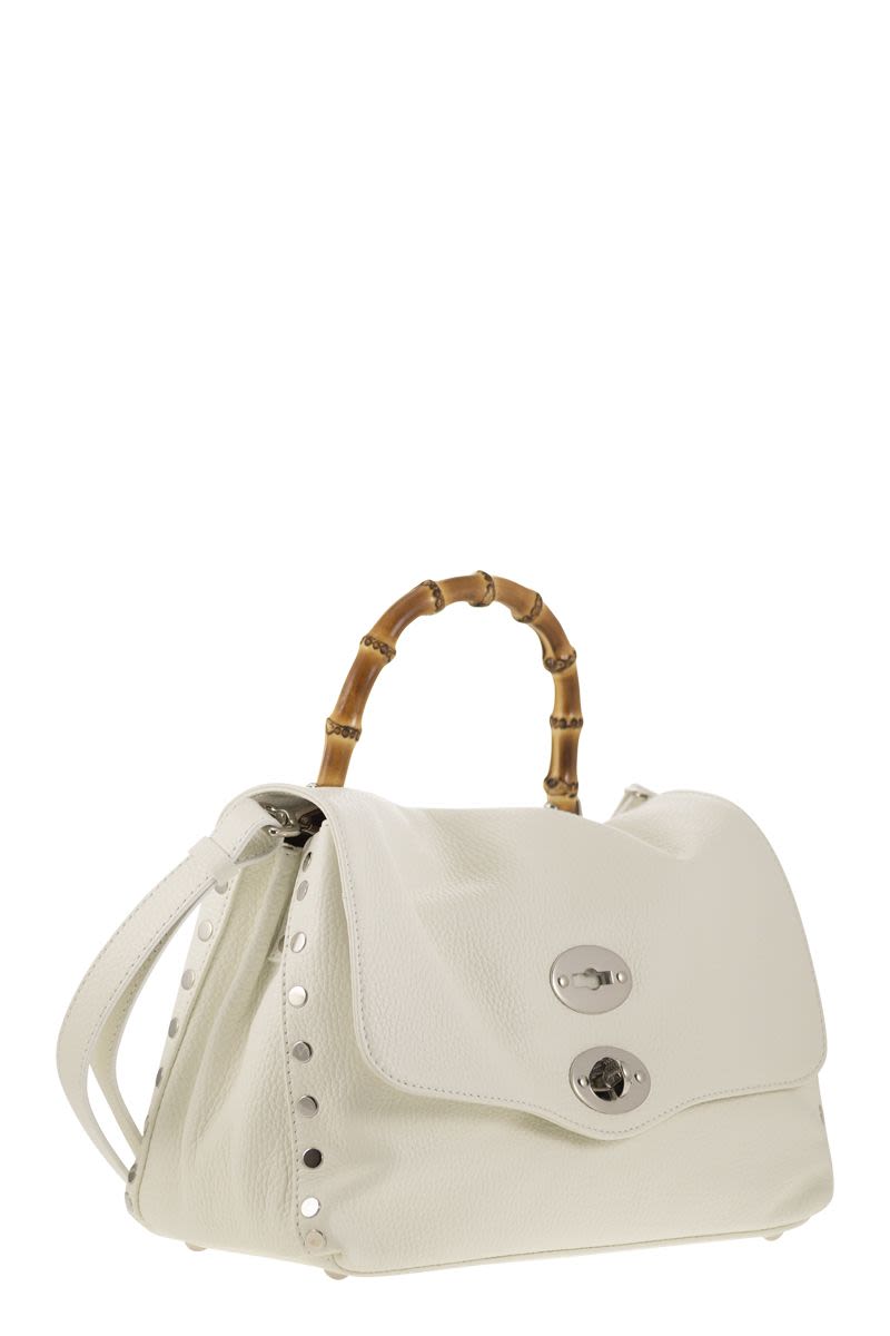 Classy White Bamboo Handle Handbag for Women