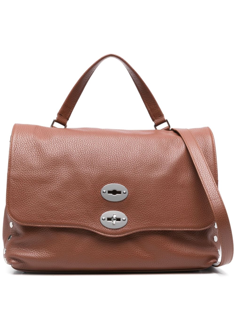 ZANELLATO Mini Leather Handbag with Foldover Top