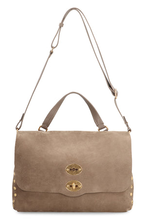 ZANELLATO Elegant Leather Tote Handbag with Gold-Tone Accents - 35x24x13 cm