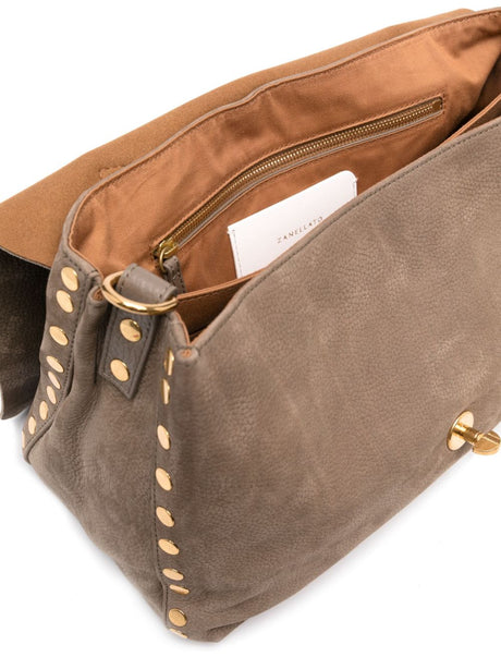 ZANELLATO Elegant Taupe Leather Shoulder Bag
