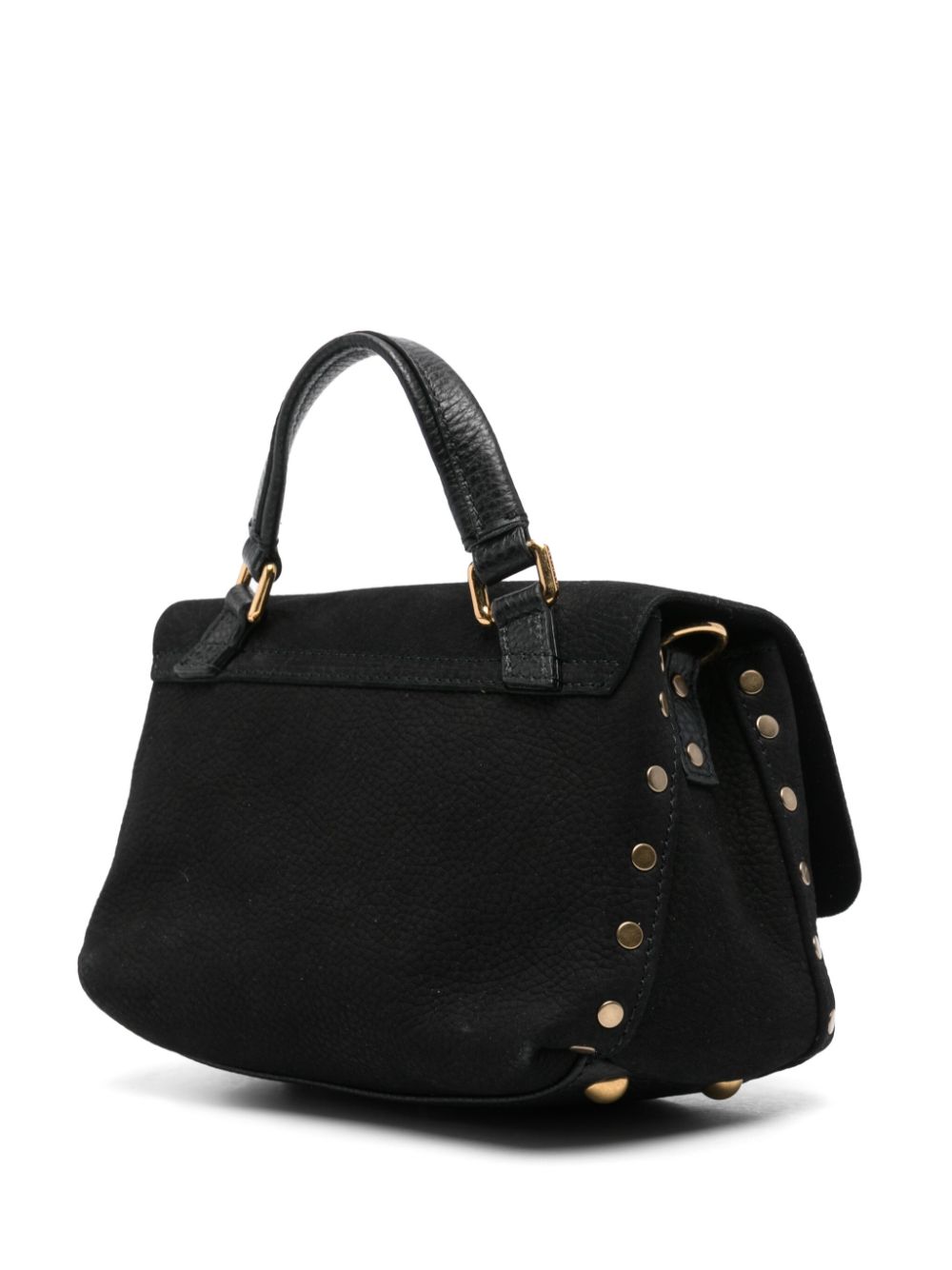 ZANELLATO Mini Pebbled Leather Handbag with Twist-Lock Closure