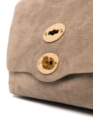 ZANELLATO Elegant Taupe Grained Leather Shoulder Bag