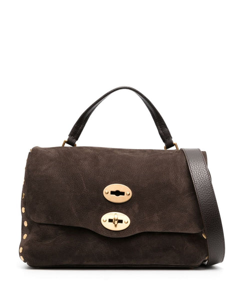 ZANELLATO Mini Leather Handbag with Gold Accents