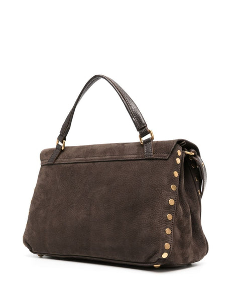 ZANELLATO Mini Leather Handbag with Gold Accents