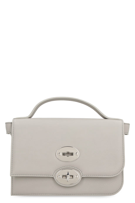 ZANELLATO Stylish Grey Leather Handbag for Women - 2024 FW23 Collection