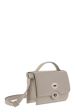 ZANELLATO Square Minimalist Bordeaux Handbag with Detachable Strap - FW23