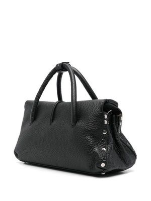 ZANELLATO Mini Leather Handbag with Stud Embellishments