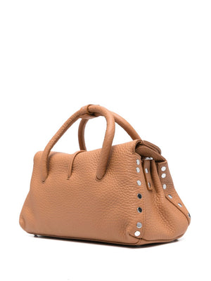 ZANELLATO Mini Leather Handbag with Stud Embellishments