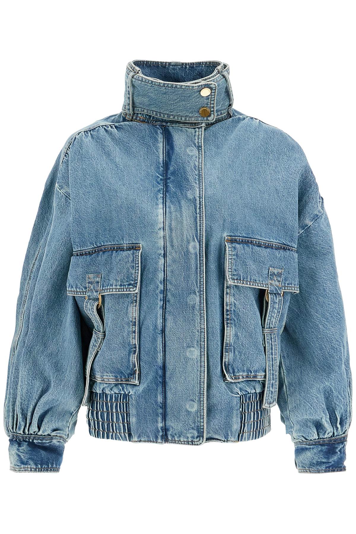 Áo khoác bomber denim oversized - Size 0