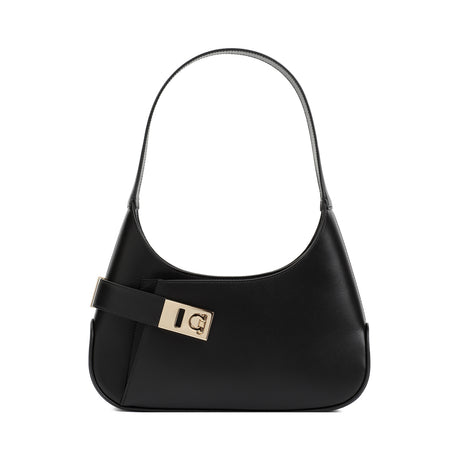 FERRAGAMO Black Leather Handbag for Women - SS24 Collection