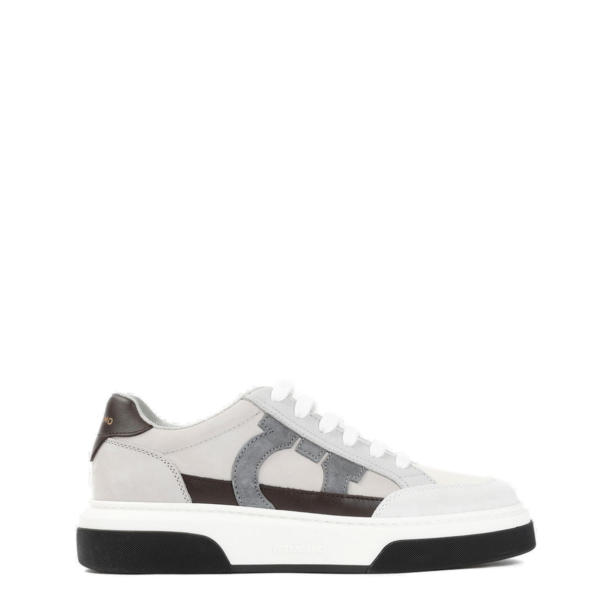 FERRAGAMO White Leather Sneakers for Men - SS24 Collection
