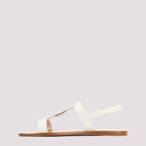 FERRAGAMO Beige Lamb Skin Sandals for Women