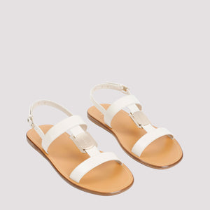 FERRAGAMO Beige Lamb Skin Sandals for Women