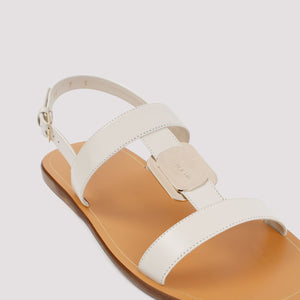 Giày Sandal Da Cừu Beige Cho Nữ