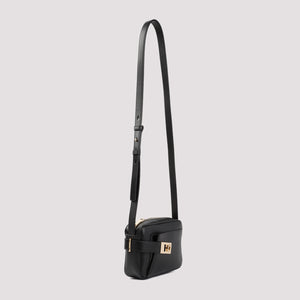 FERRAGAMO Classic Black Leather Crossbody Handbag for Women - Season SS24