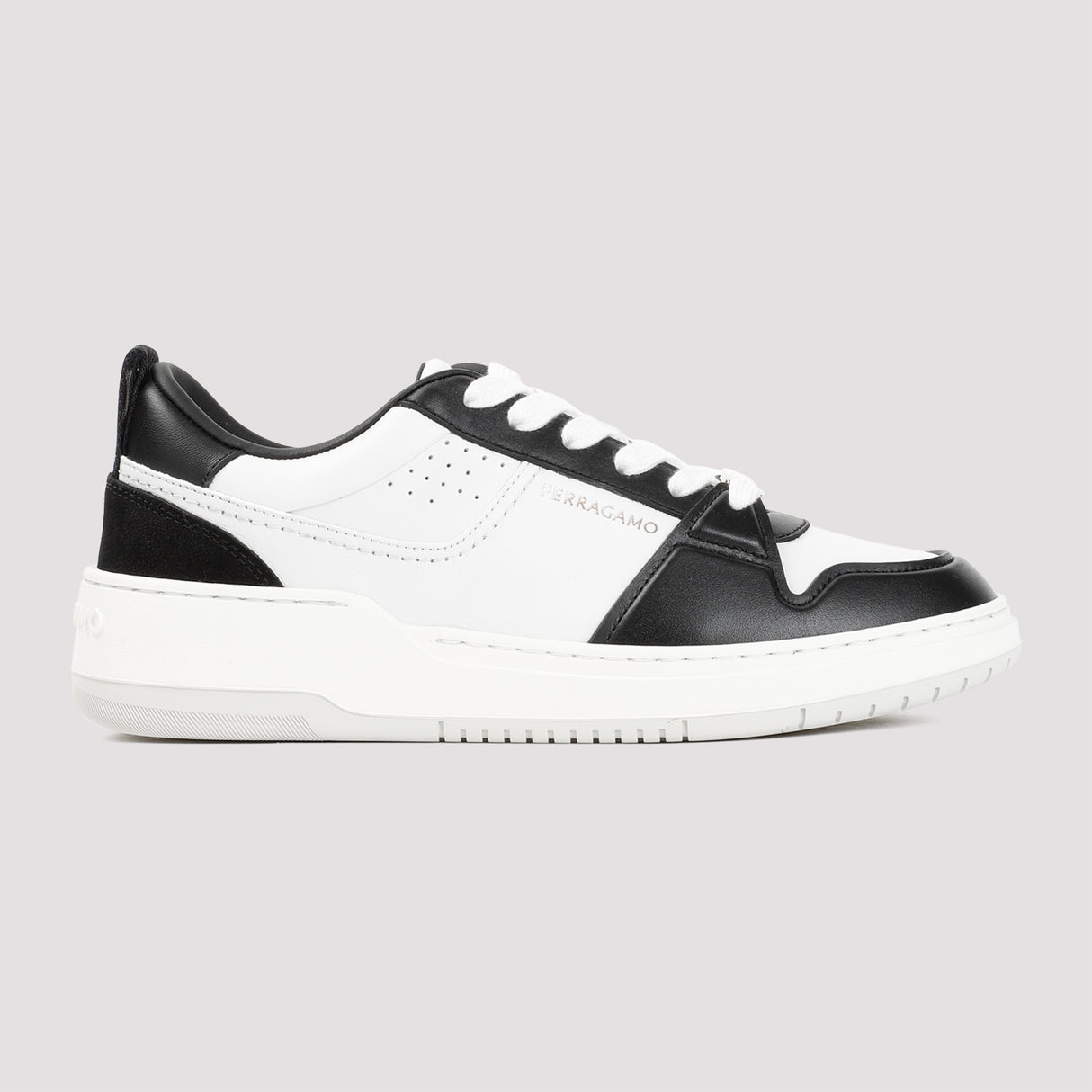 FERRAGAMO Black Leather Sneakers for Women in SS24 Collection