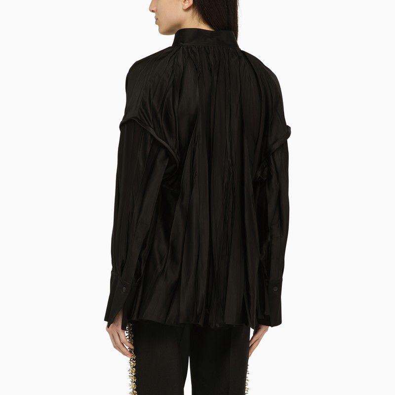 FERRAGAMO Black Viscose Kaftan Shirt for Women - SS24 Collection