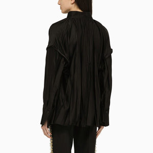 FERRAGAMO Black Viscose Kaftan Shirt for Women - SS24 Collection