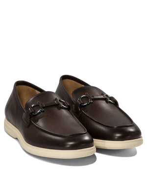 FERRAGAMO Cosimo Contemporary Loafers with Titanium Accents