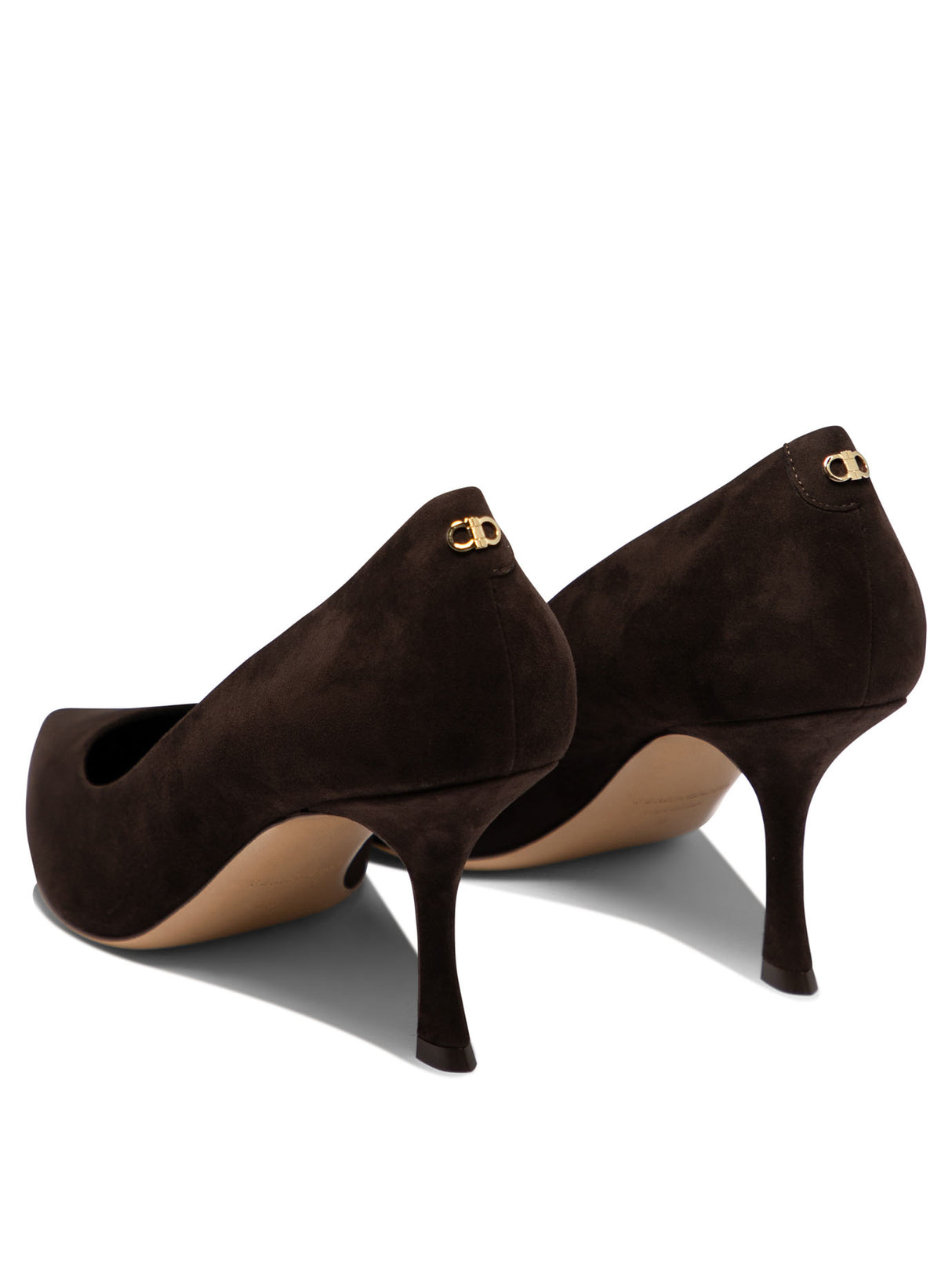 FERRAGAMO Elegant Brown Suede Pumps for Women - FW24 Collection