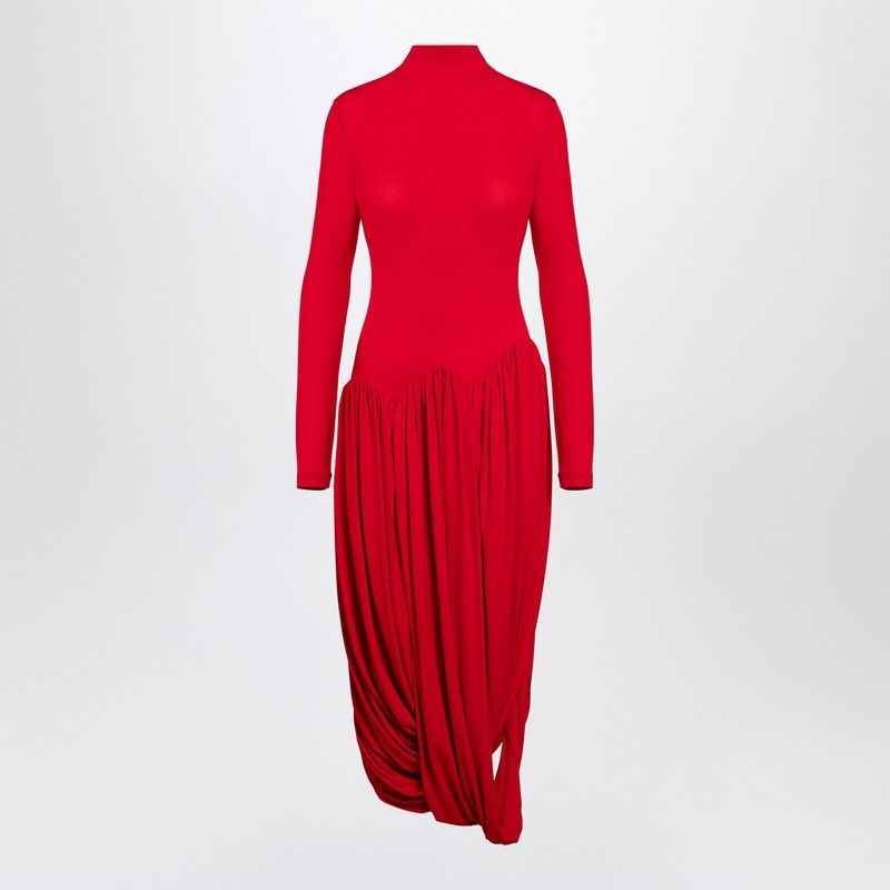 FERRAGAMO Chic Tulip Skirt Red Dress