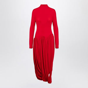 FERRAGAMO Chic Tulip Skirt Red Dress