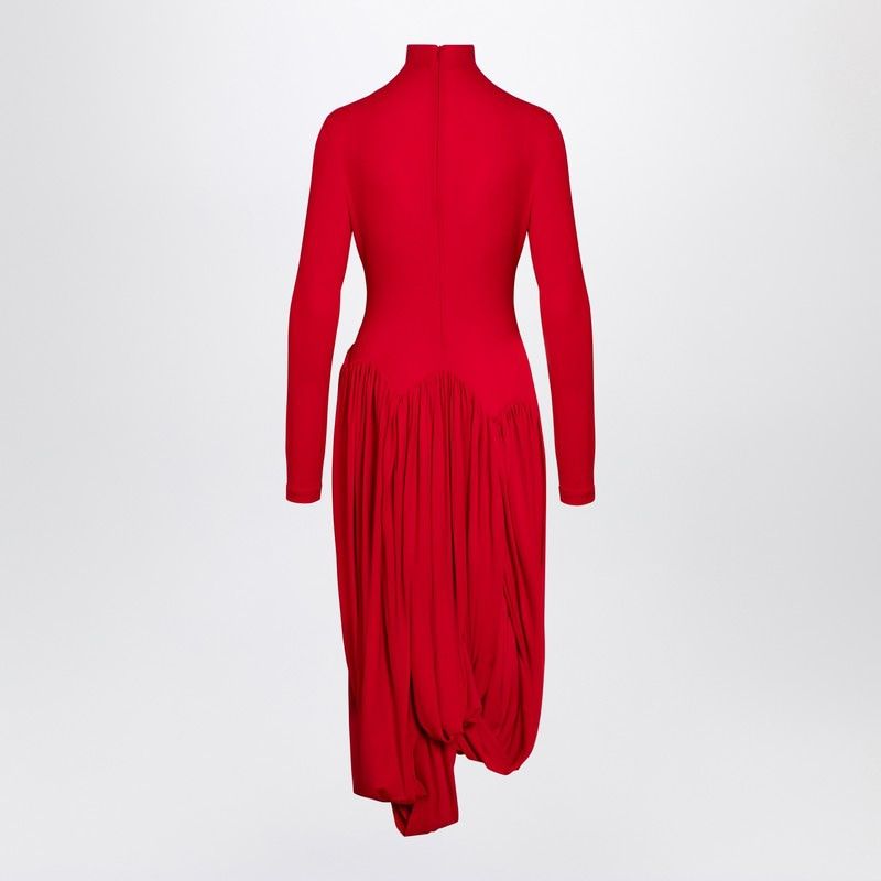 FERRAGAMO Chic Tulip Skirt Red Dress