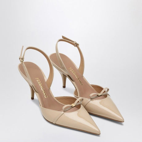 Ferragamo Powdery Pointed Slingback with Mini Bow