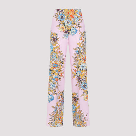 ETRO Silk Straight Leg Pants