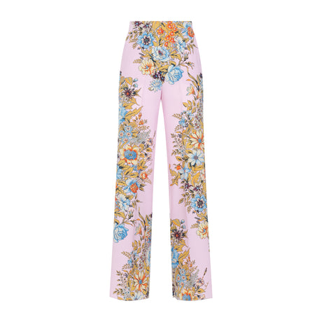 ETRO Silk Straight Leg Pants