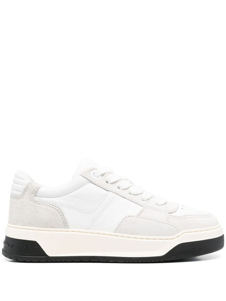 HOGAN Chic Two-Tone Suede and Nappa Sneakers with 5 cm Sole