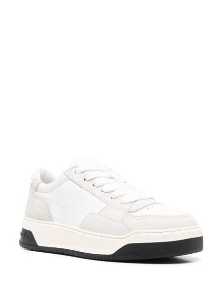 HOGAN Chic Two-Tone Suede and Nappa Sneakers with 5 cm Sole