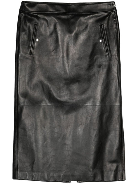 ALEXANDER MCQUEEN Low Waist Leather Skirt for Men