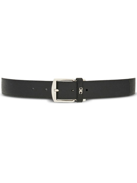 Ferragamo Reversible and Adjustable Gancini Hook Belt (3.2 cm)