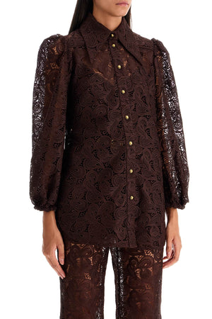 ZIMMERMANN Elegant Brown Blouse for Women - Fall/Winter 2024