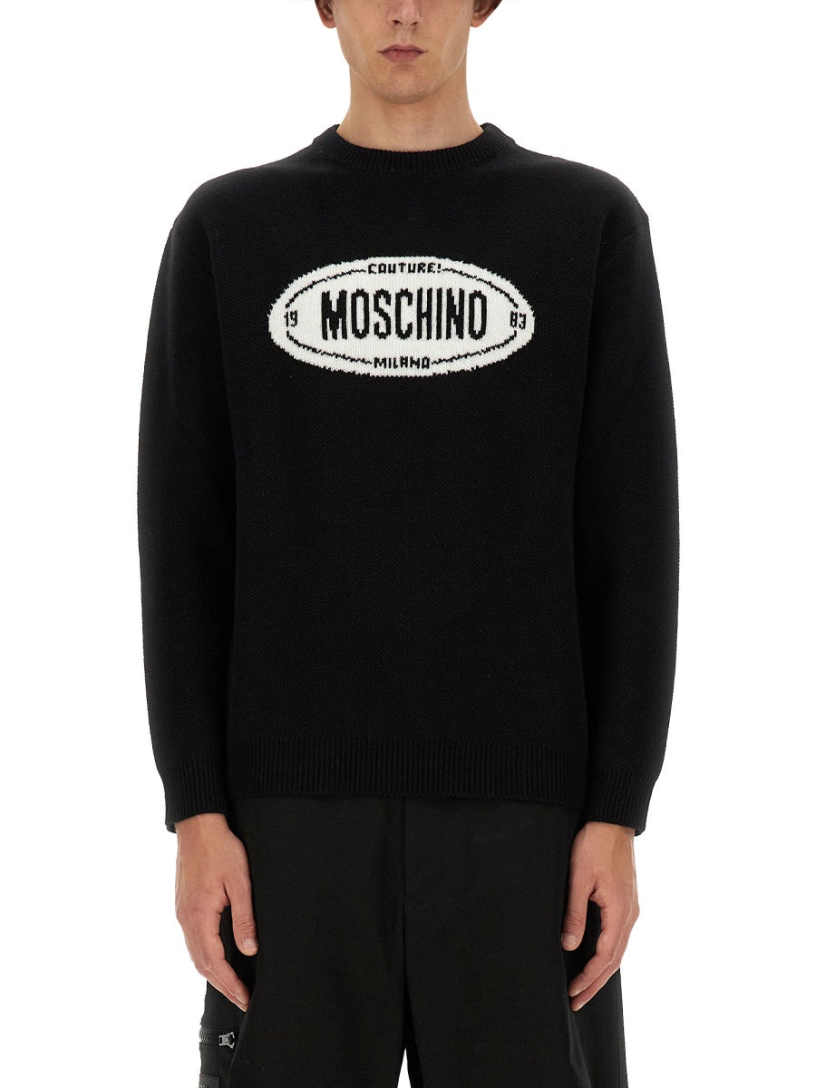 MOSCHINO COUTURE Men's Logo T-Shirt - Size 48 IT