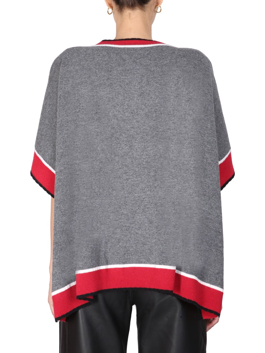 BOUTIQUE MOSCHINO Geometric Front Wool T-Shirt for Women