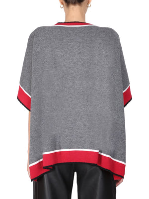 BOUTIQUE MOSCHINO Geometric Front Wool T-Shirt for Women