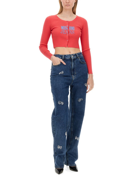 MOSCHINO JEANS Cropped Cardigan for Women - Slim Fit